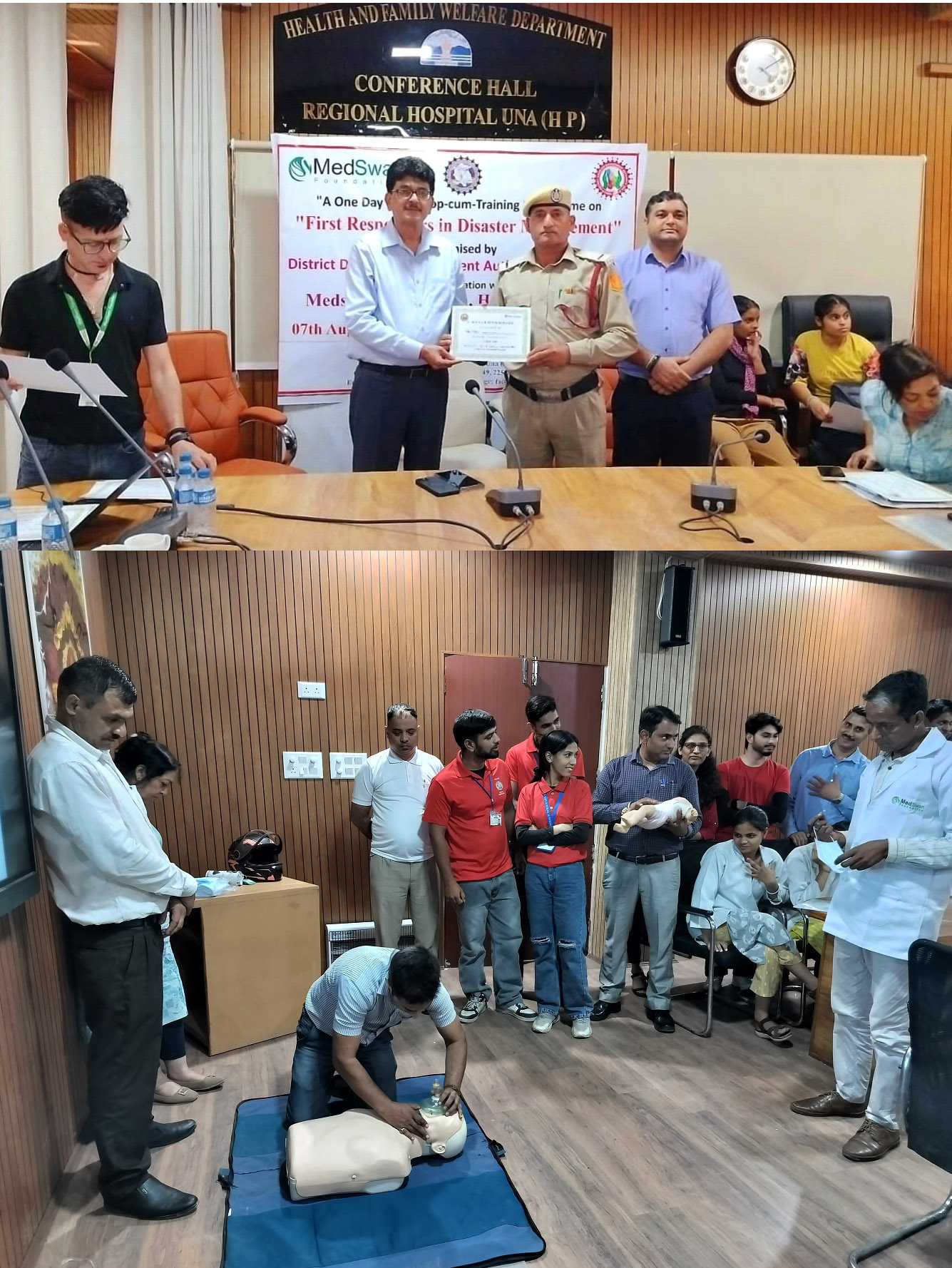 One day training workshop on First Aid and First Responder in Disaster Management concluded.